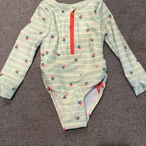 Cat & Jack Mint Green Rashguard with Strawberry Print